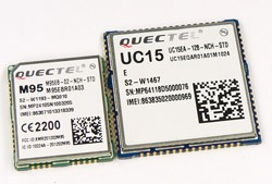 A Quectel UC15 és M95EB modulokkal elérhetők a DualSIM, eCall, HSDPA és egyéb funkciók